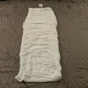 Naked Wardrobe ruched midi skirt